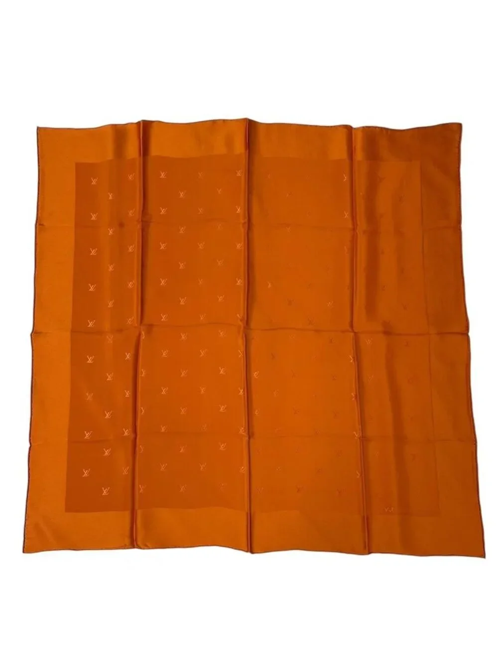 Louis Vuitton Carre Monaco Silk Orange Scarf